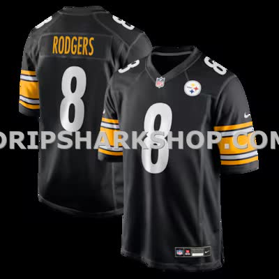 Mens Nike Aaron Rodgers Black Pittsburgh Steelers Game Jersey