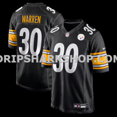 Mens Nike Jaylen Warren Black Pittsburgh Steelers Game Player Jersey