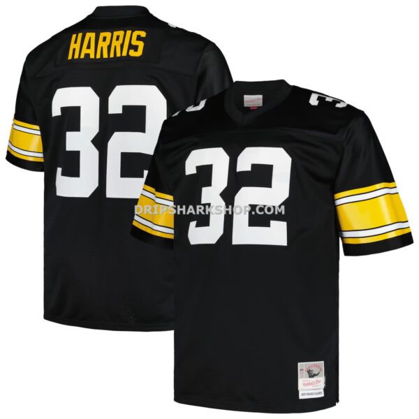 Mens Mitchell And Ness Franco Harris Black Pittsburgh Steelers Big And Tall 1976 Legacy Retired Player Jersey