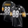 NFL27f23fM01-78be47 Mens Nike Pat Freiermuth Black Pittsburgh Steelers Game Jersey