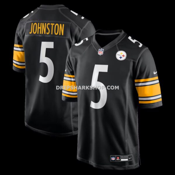 Mens Nike Cameron Johnston Black Pittsburgh Steelers Game Jersey