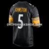 Mens Nike Cameron Johnston Black Pittsburgh Steelers Game Jersey
