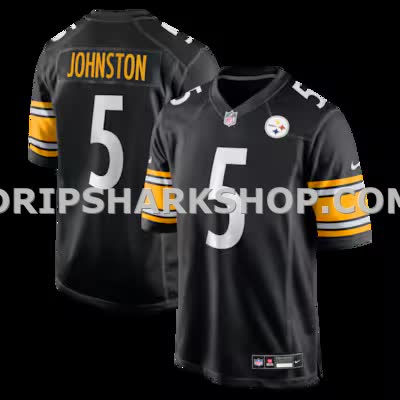 Mens Nike Cameron Johnston Black Pittsburgh Steelers Game Jersey
