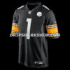 NFL27f619G05-bf7658 Mens Nike Number 1 Dad Black Pittsburgh Steelers Game Jersey