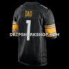 NFL27f619G06-7500d5 Mens Nike Number 1 Dad Black Pittsburgh Steelers Game Jersey