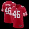 NFL280fb5G04-c93b2c Mens Nike Jon Weeks Scarlet San Francisco 49ers Team Game Jersey