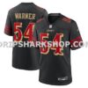 Mens Nike Fred Warner Black San Francisco 49ers 2025 Rivalries Collection Game Jersey
