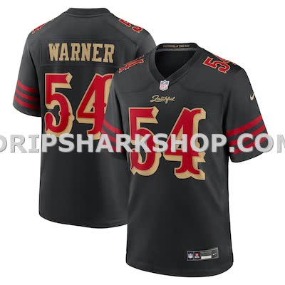 Mens Nike Fred Warner Black San Francisco 49ers 2025 Rivalries Collection Game Jersey