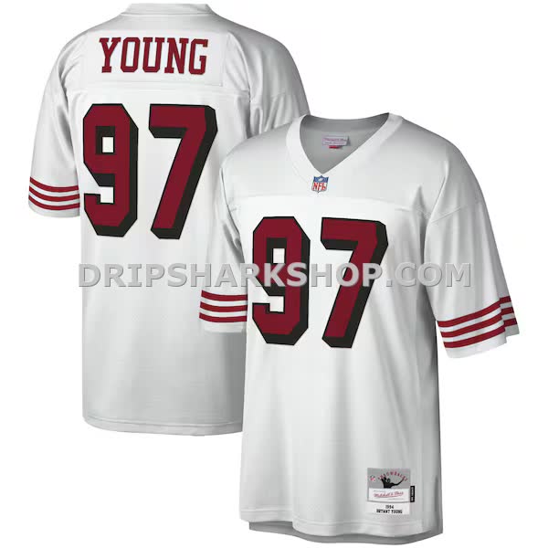 Mens Mitchell And Ness Bryant Young White San Francisco 49ers Legacy Replica Jersey Pi4393000