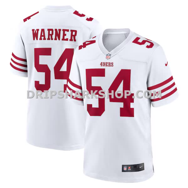 Mens Nike Fred Warner White San Francisco 49ers Team Game Player Jersey Pi4482000