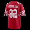 Mens Nike Yetur Gross Matos Scarlet San Francisco 49ers Team Game Jersey