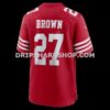 Mens Nike Jiayir Brown Scarlet San Francisco 49ers Team Game Jersey