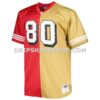 Mens Mitchell And Ness Jerry Rice Scarlet Gold San Francisco 49ers Big And Tall Split Legacy Retired Player Replica Jers