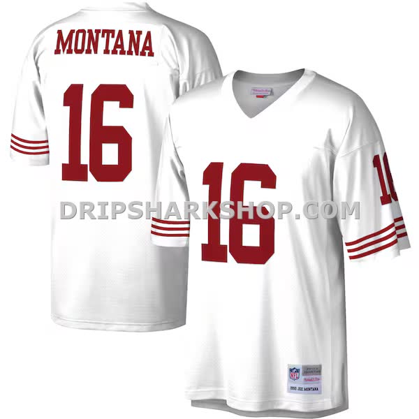 Mens Mitchell And Ness Joe Montana White San Francisco 49ers 1990 Legacy Replica Jersey Pi3610000