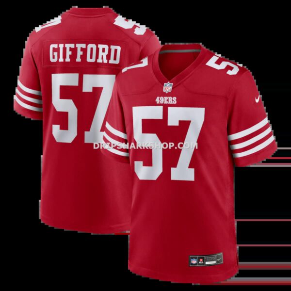 Mens Nike Luke Gifford Scarlet San Francisco 49ers Team Game Jersey