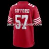 Mens Nike Luke Gifford Scarlet San Francisco 49ers Team Game Jersey