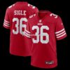Mens Nike Marques Sigle Scarlet San Francisco 49ers Team Game Jersey