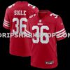 Mens Nike Marques Sigle Scarlet San Francisco 49ers Team Game Jersey