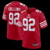 NFL2852b6G04-3d5703 Mens Nike Alfred Collins Scarlet San Francisco 49ers Team Game Jersey