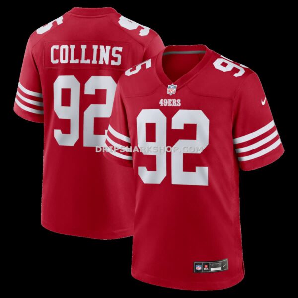 NFL2852b6G04-3d5703 Mens Nike Alfred Collins Scarlet San Francisco 49ers Team Game Jersey
