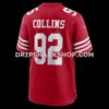 NFL2852b6G07-dbd2a3 Mens Nike Alfred Collins Scarlet San Francisco 49ers Team Game Jersey