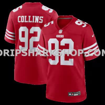 Mens Nike Alfred Collins Scarlet San Francisco 49ers Team Game Jersey