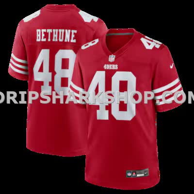 Mens Nike Tatum Bethune Scarlet San Francisco 49ers Game Jersey