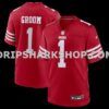 Mens Nike Number 1 Groom Scarlet San Francisco 49ers Game Jersey