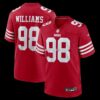 Mens Nike Mykel Williams Scarlet San Francisco 49ers Game Player Jersey
