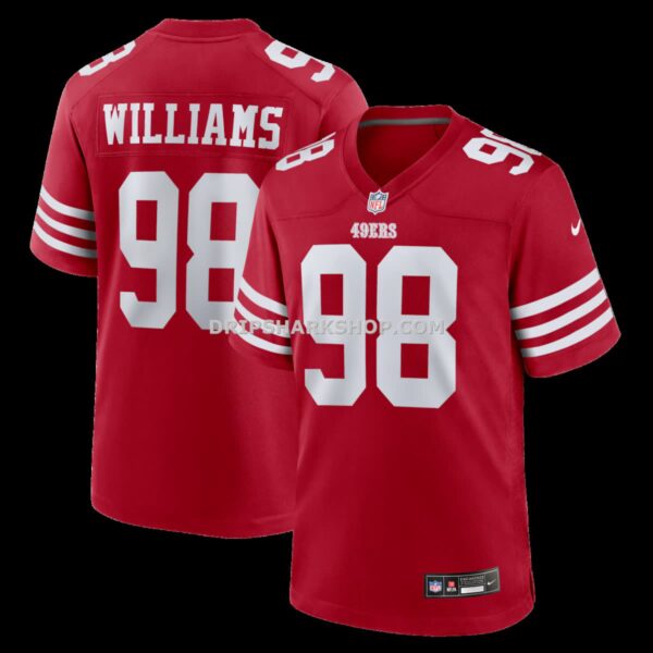 Mens Nike Mykel Williams Scarlet San Francisco 49ers Game Player Jersey