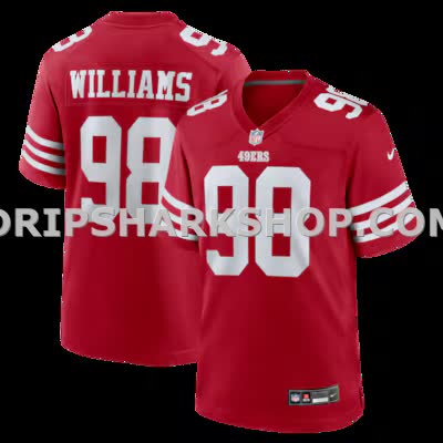 Mens Nike Mykel Williams Scarlet San Francisco 49ers Game Player Jersey