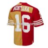 NFL285f64G02-8f7468 Mens Mitchell And Ness Joe Montana Scarlet Gold San Francisco 49ers 1990 Split Legacy Replica Jersey Pi5003000