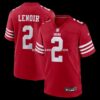Mens Nike Deommodore Lenoir Scarlet San Francisco 49ers Game Jersey