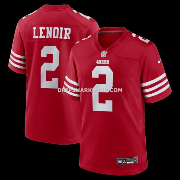 Mens Nike Deommodore Lenoir Scarlet San Francisco 49ers Game Jersey