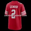 Mens Nike Deommodore Lenoir Scarlet San Francisco 49ers Game Jersey