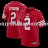 Mens Nike Deommodore Lenoir Scarlet San Francisco 49ers Game Jersey