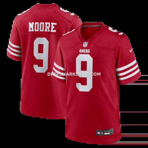 Mens Nike Skyy Moore Scarlet San Francisco 49ers Team Game Jersey
