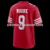 Mens Nike Skyy Moore Scarlet San Francisco 49ers Team Game Jersey
