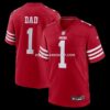 Mens Nike Number 1 Dad Scarlet San Francisco 49ers Game Jersey