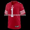 Mens Nike Number 1 Dad Scarlet San Francisco 49ers Game Jersey