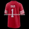 Mens Nike Number 1 Dad Scarlet San Francisco 49ers Game Jersey