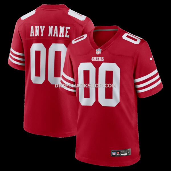 Mens Nike Scarlet San Francisco 49ers Custom Jersey