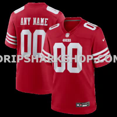 Mens Nike Scarlet San Francisco 49ers Custom Jersey