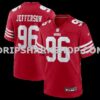 NFL2867c7M01-229a07 Mens Nike Jordan Jefferson Scarlet San Francisco 49ers Team Game Jersey