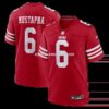 Mens Nike Malik Mustapha Scarlet San Francisco 49ers Game Jersey