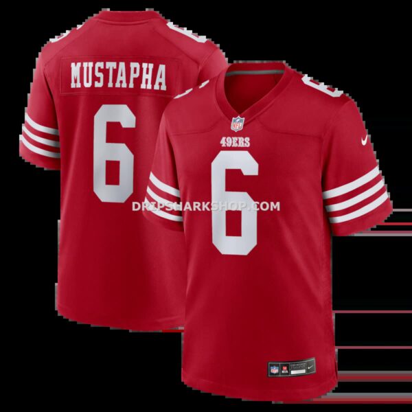 Mens Nike Malik Mustapha Scarlet San Francisco 49ers Game Jersey