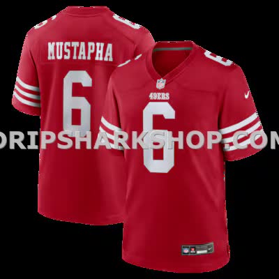 Mens Nike Malik Mustapha Scarlet San Francisco 49ers Game Jersey