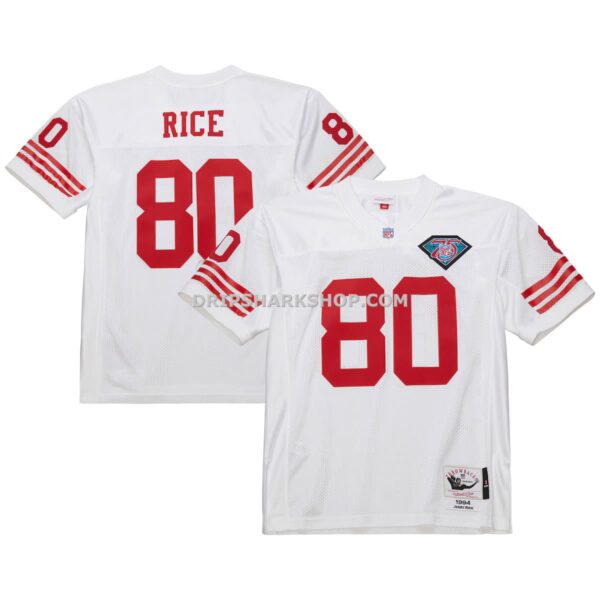 NFL286c08G04-00ecee Mens Mitchell And Ness Jerry Rice White San Francisco 49ers 1994 Authentic Throwback Retired Player Jersey