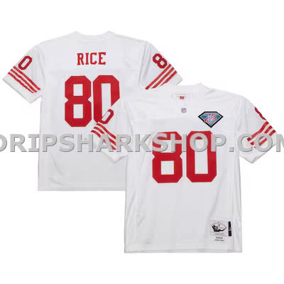 Mens Mitchell And Ness Jerry Rice White San Francisco 49ers 1994 Authentic Throwback Retired Player Jersey