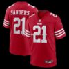 NFL28747aG04-42315f Mens Nike Deion Sanders Scarlet San Francisco 49ers Team Retired Player Game Jersey